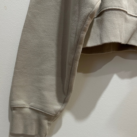 TNA Beige Half-Zip Cropped Sweatshirt Size M - Picture 5 of 8